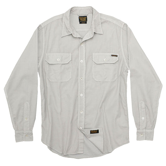 Long Sleeve Notch Flap Shirt 28-Wale Light Weight Corduroy - Grey Smoke