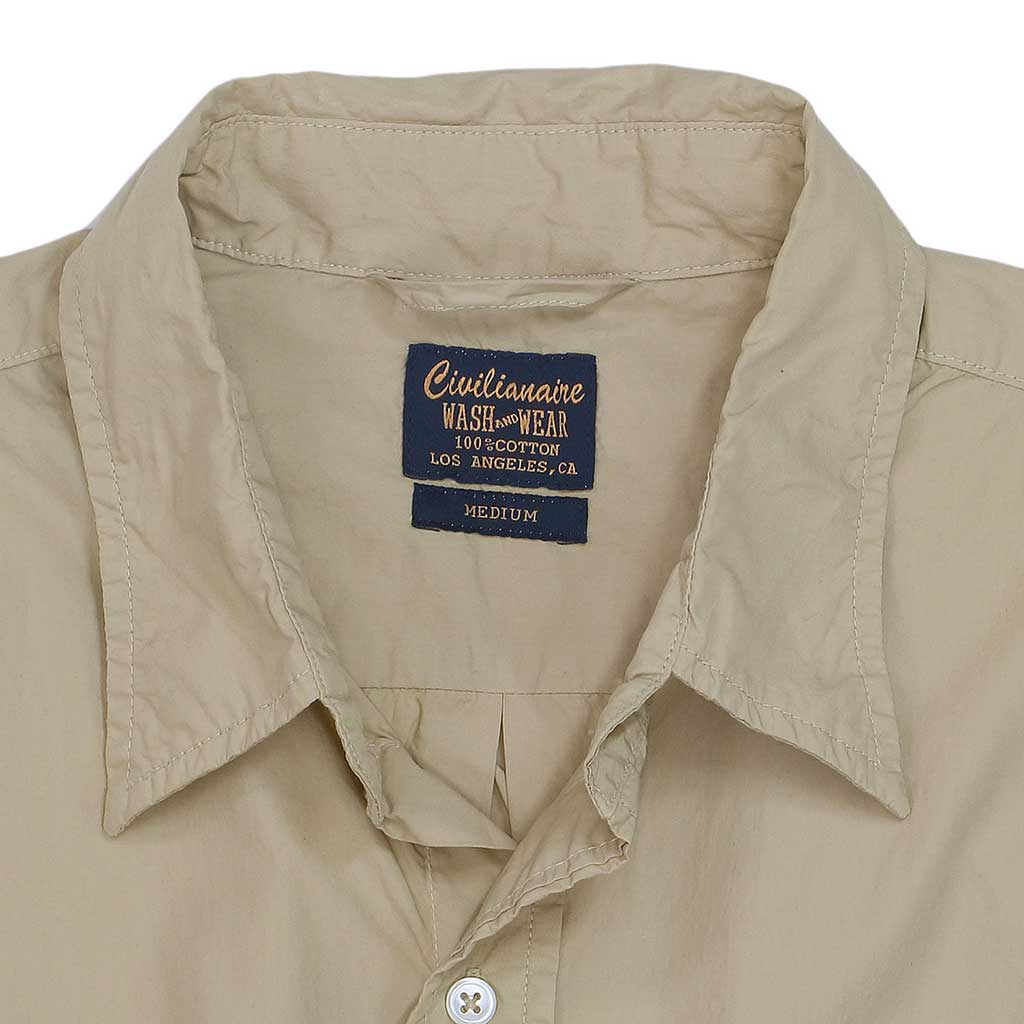 Long Sleeve 1 Pocket Shirt Poplin - Chino #1057