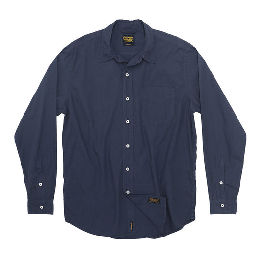 Long Sleeve 1 Pocket Shirt Poplin - Dark Slate Blue