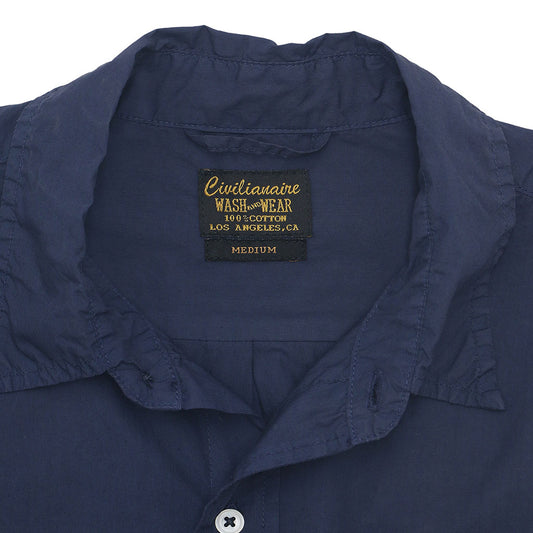 Long Sleeve 1 Pocket Shirt Poplin - Dark Slate Blue