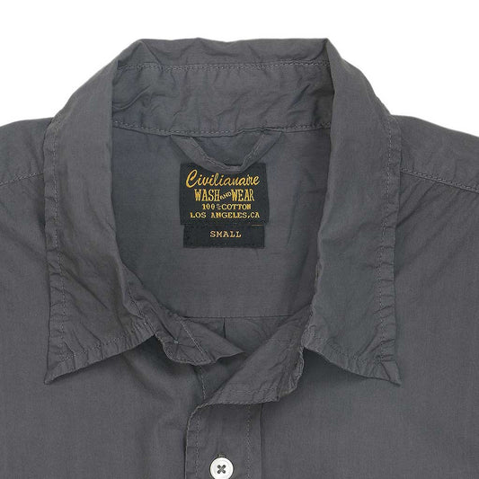 Long Sleeve 1 Pocket Shirt Poplin - Tarnish Grey