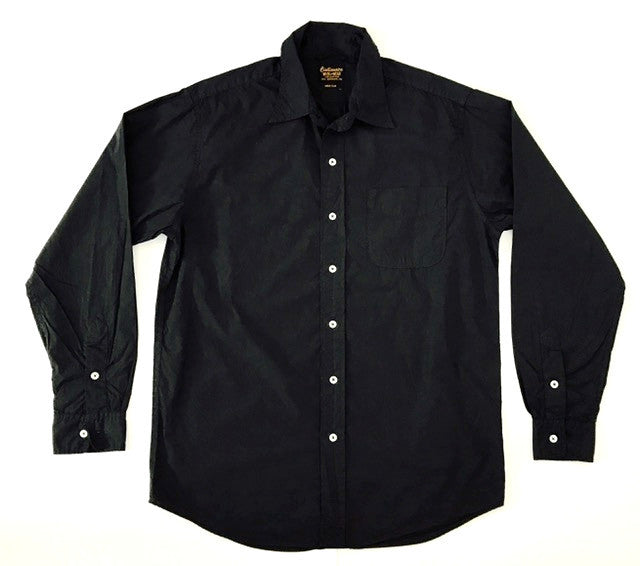 Long Sleeve 1 Pocket Shirt Poplin - Sharp Black