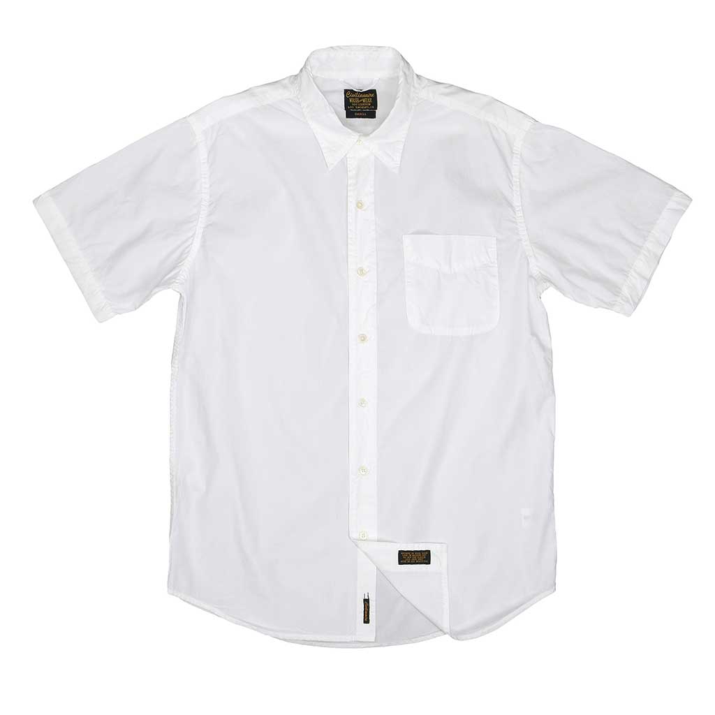 Short Sleeve 1 Pocket Shirt Poplin - White