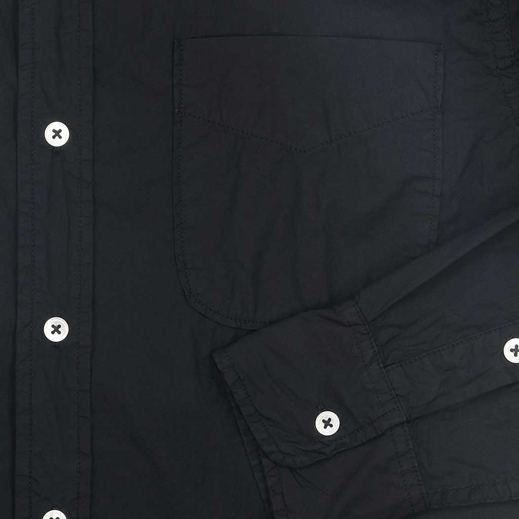Long Sleeve 1 Pocket Shirt Poplin - Jet Black