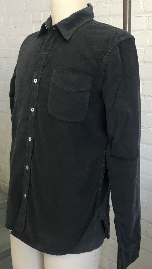 Long Sleeve Corduroy Light Weight E- Single Pocket Shirt - HEATHER MOUSE