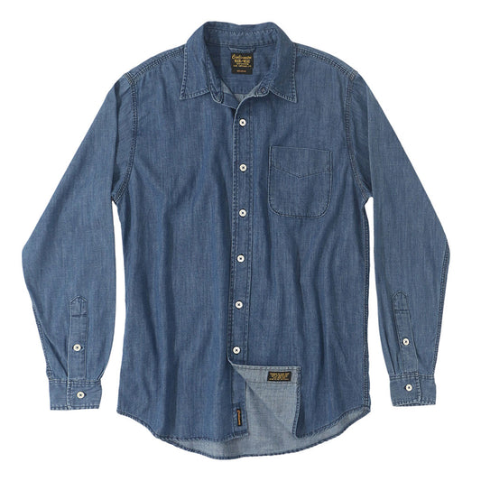 Long Sleeve 1 Pocket Shirt 6.5 oz. Denim - Dark Stone Wash