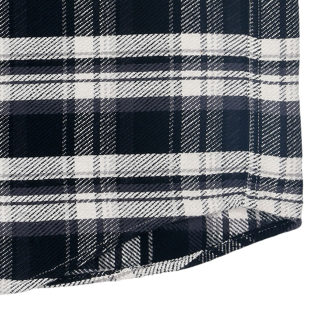 Long Sleeve 2 Pocket Shirt / JAPANESE COTTON Flannel - Black/White