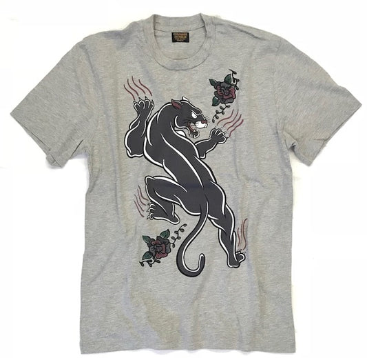 "Panther" Tee - Slub Heather Grey