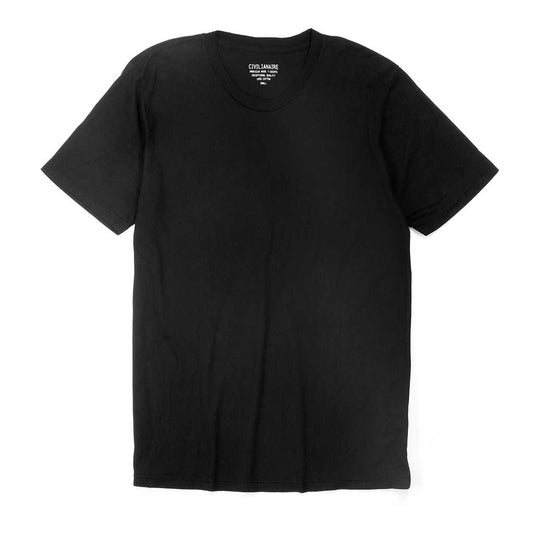 Crew Neck Short Sleeve Tee - Jet Black