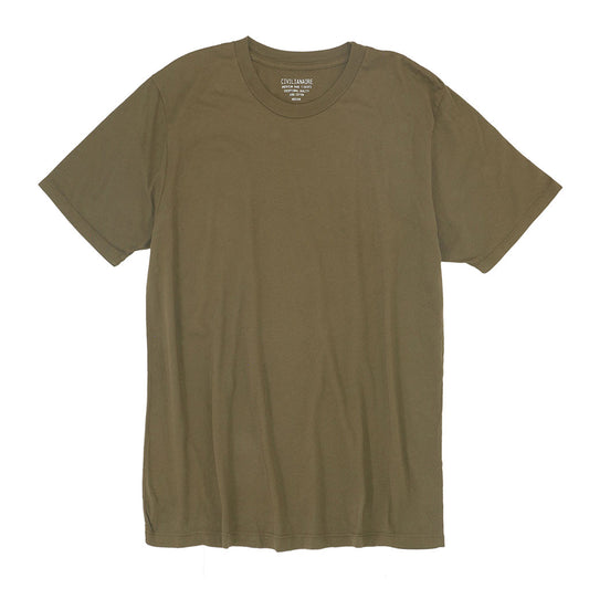 Crew Neck Short Sleeve Tee - Vintage Khaki