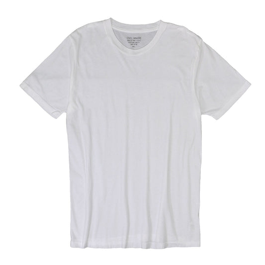 Crew Neck Short Sleeve Tee - White