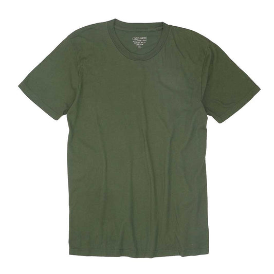 Crew Neck Short Sleeve Tee - Old Olive