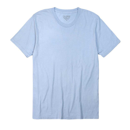 Crew Neck Short Sleeve Tee - Skyra Blue