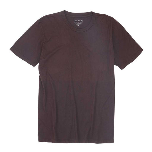 Crew Neck Short Sleeve Tee - Deep Burgundy