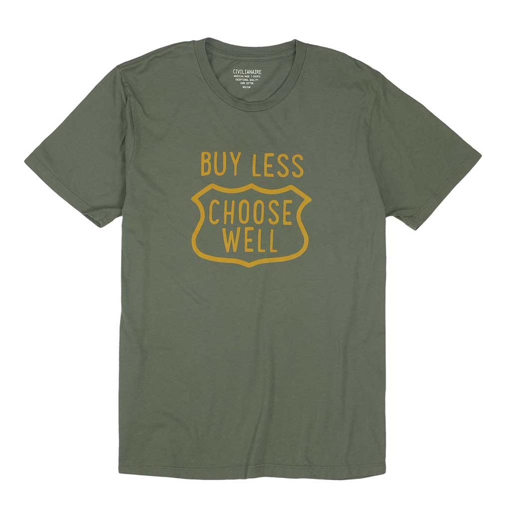 "Buy Less, Choose Well" Short Sleeve Men's Tee -Biskra
