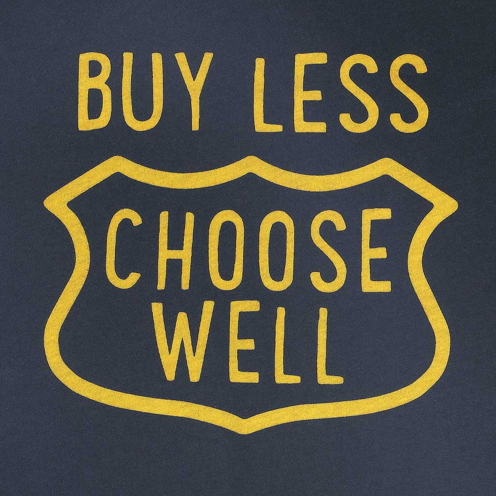 "Buy Less, Choose Well" Short Sleeve Men's Tee - Black Coal
