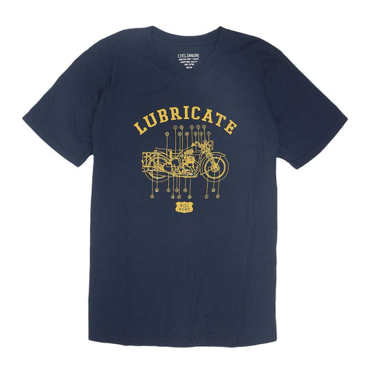 "Lubricate" Short Sleeve Men's Tee - EZ Dark Navy