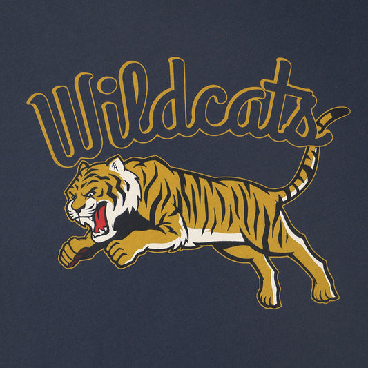 "Wildcats Tiger" Tee - Dark Slate Blue