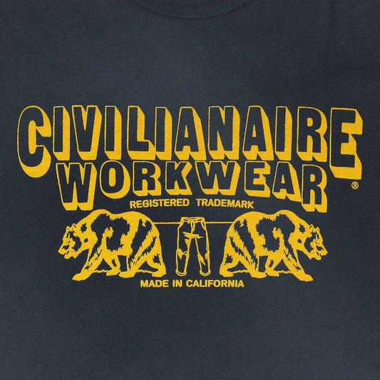 " Workwear Bears " Short Sleeve Men's Crew Neck Tee - Black Coal
