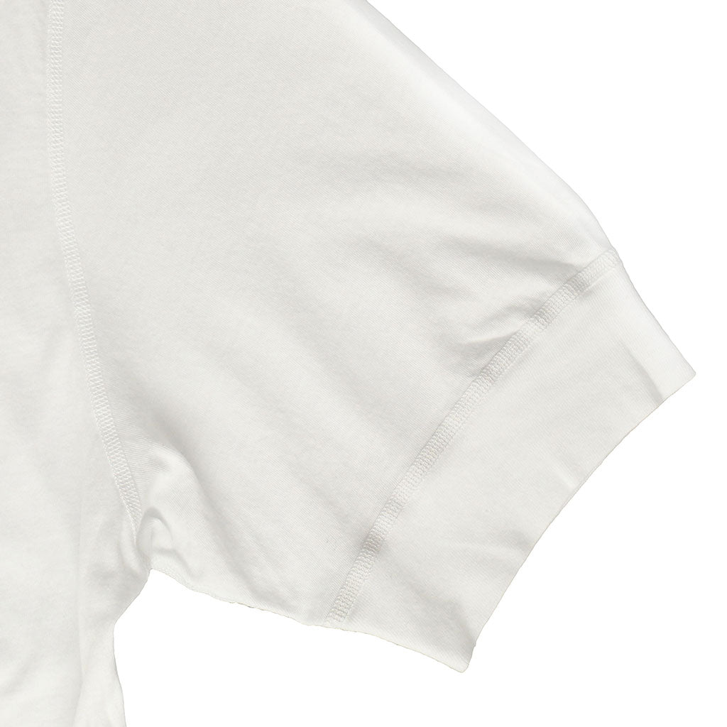 Short Sleeve Banded Henley - Cotton - Optic White