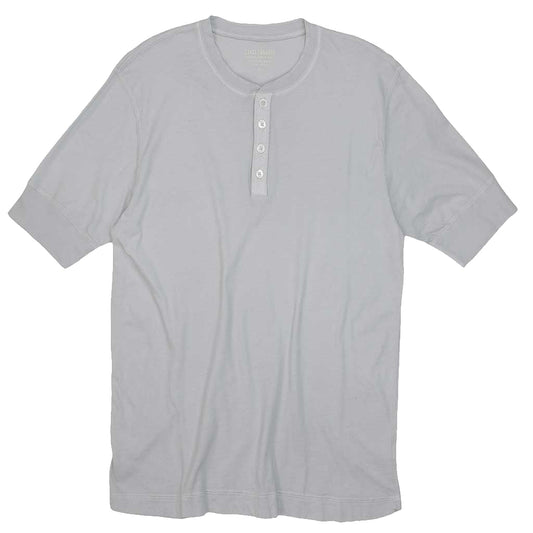 Short Sleeve Banded Henley - Cotton - Frost
