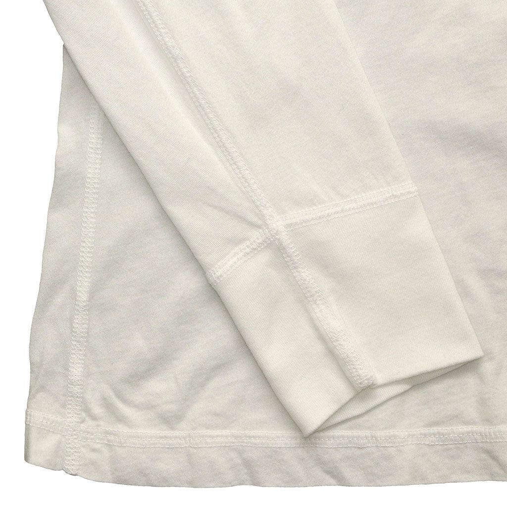 Long Sleeve Cotton Banded Henley - Optic White