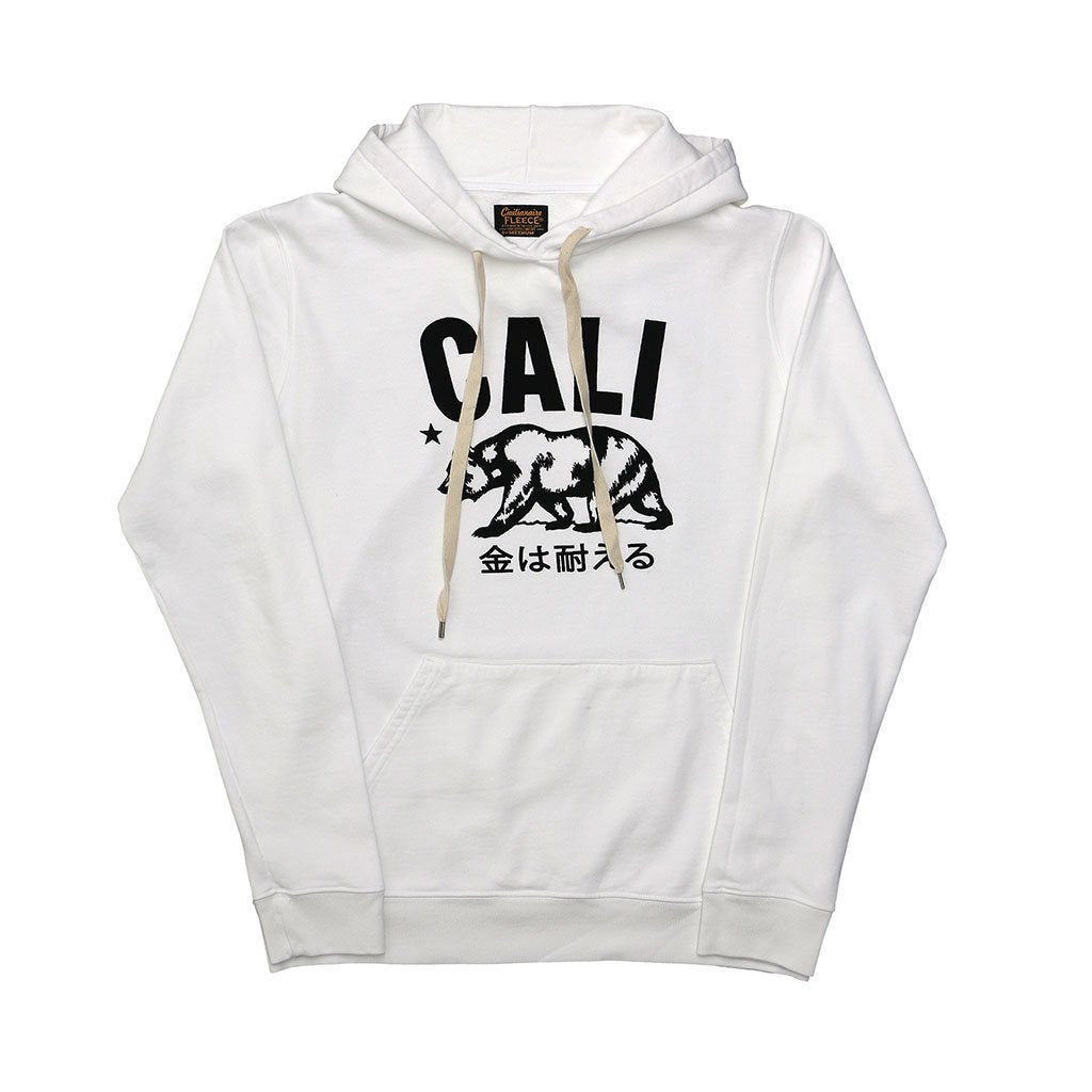 "Don't mess with Cali" Men's Fleece Pullover Hoodie - Antique White