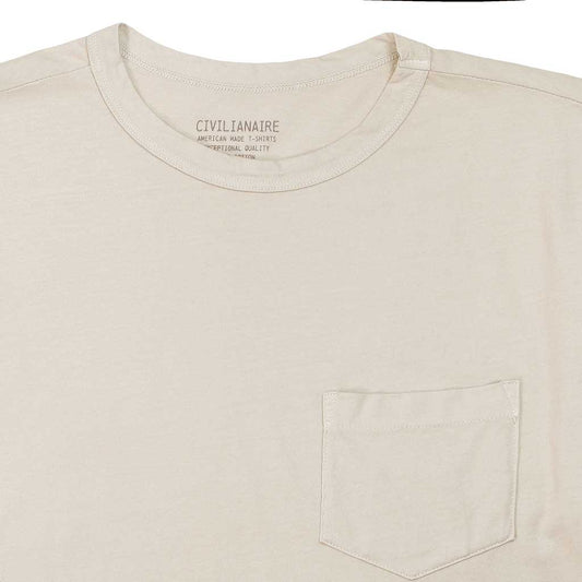 Crew Neck Short Sleeve 1 Pocket Tee - Ash