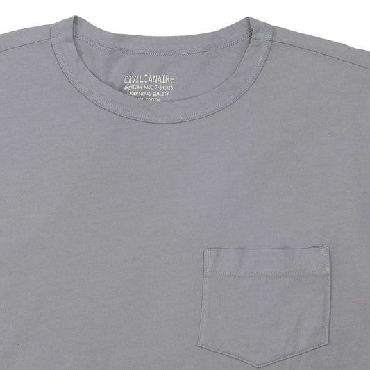 Crew Neck Short Sleeve 1 Pocket Tee - Iron