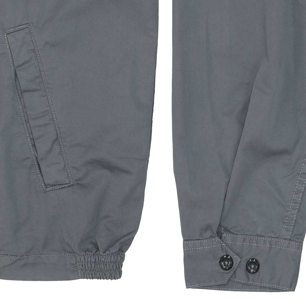 Zip Front 2 Pocket Cotton Cliff Jacket - Smokey Grey