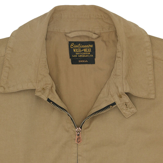 Zip Front 2 Pocket Cotton Herringbone Cliff Jacket - Kindling