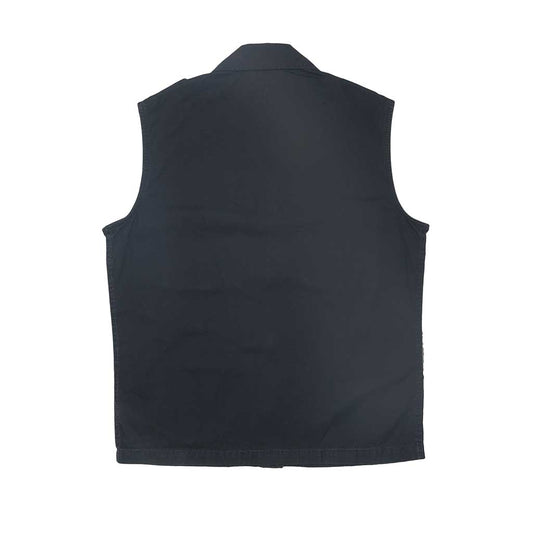 4 Pocket Twill Cotton Officer Zip Vest - Sharp