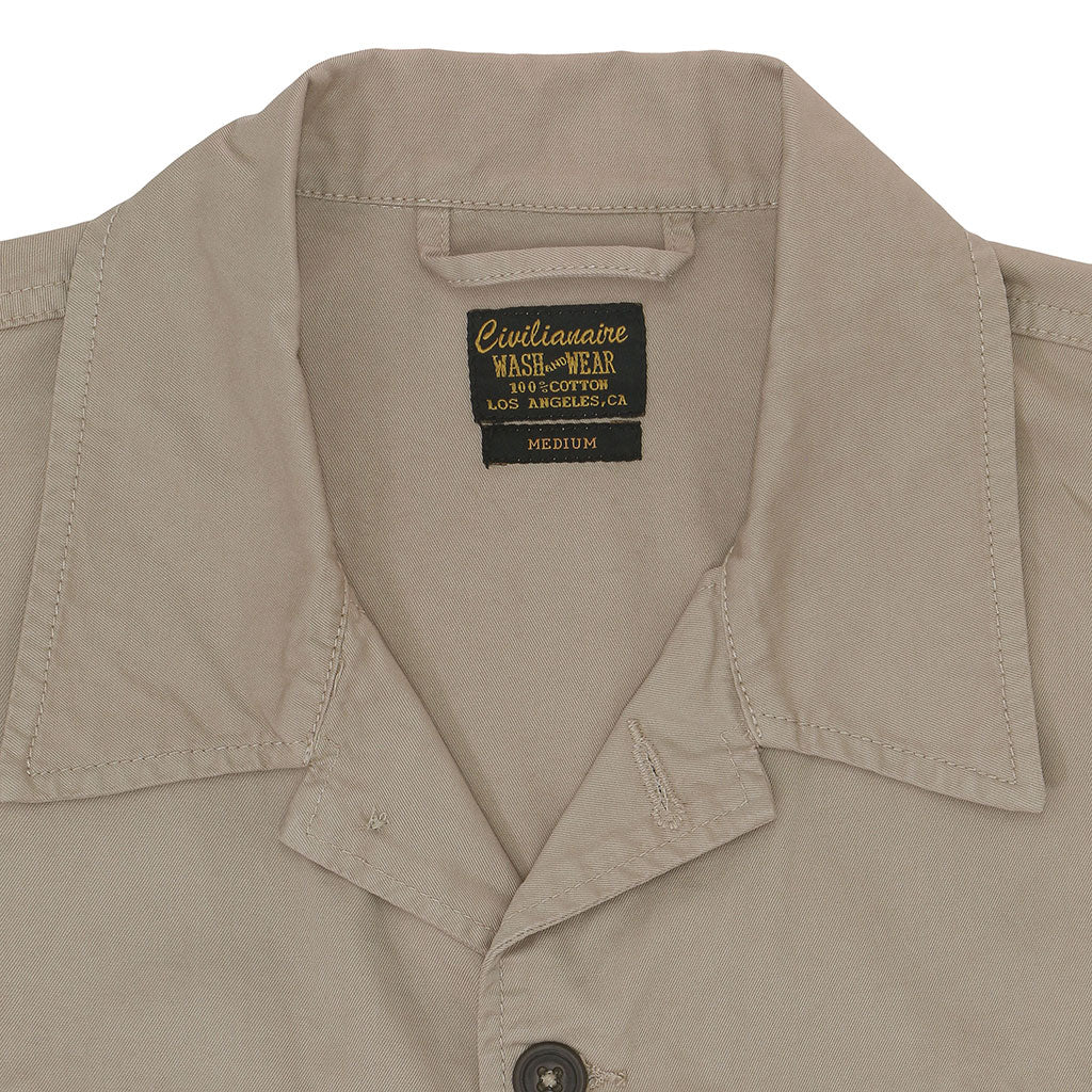 2 Pockets 100% Cotton Lucca Jacket - CLAY