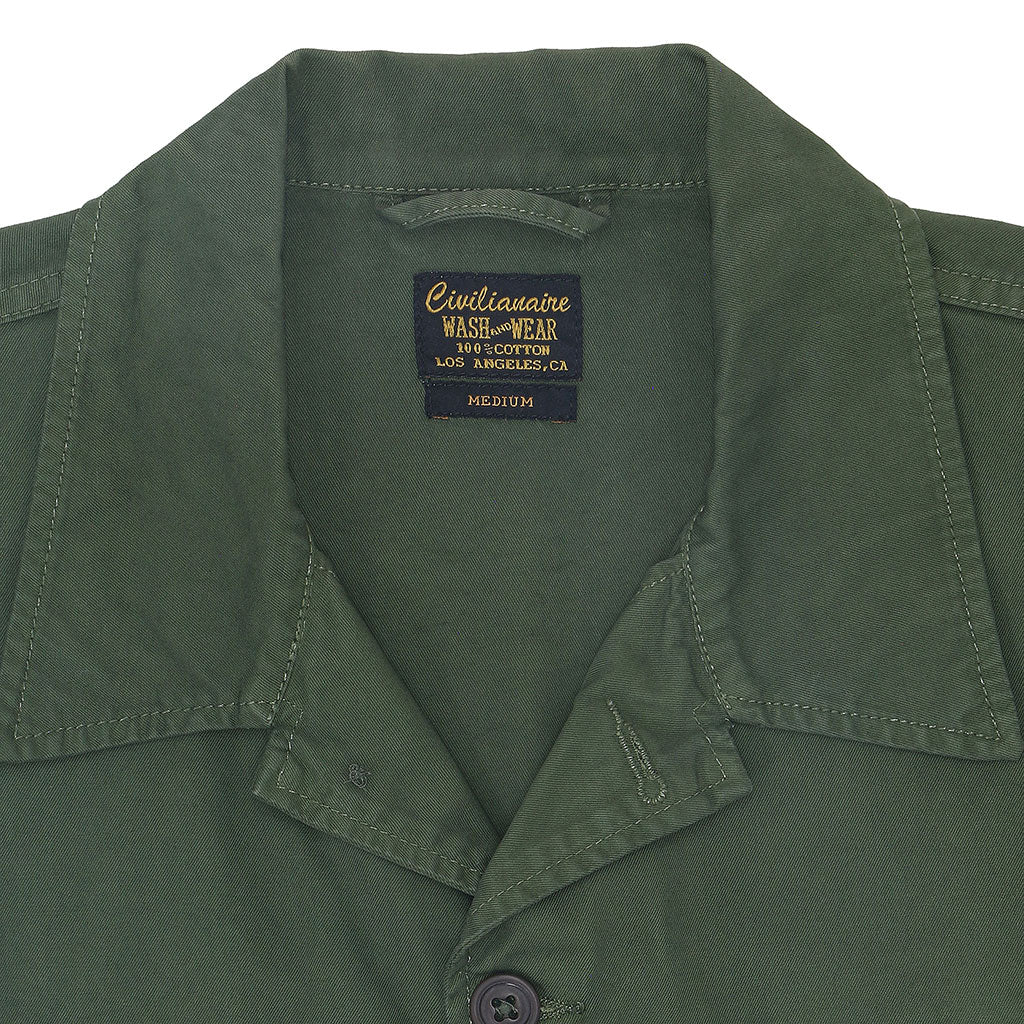 2 Pockets 100% Cotton Lucca Jacket - OLD OLIVE