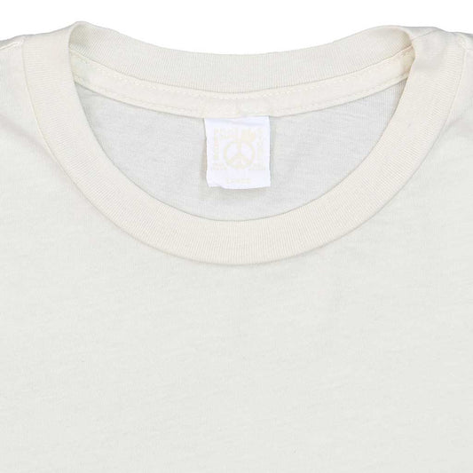 "Peace Store" Long Sleeve Crew Neck Jersey Tee - Vintage Cream