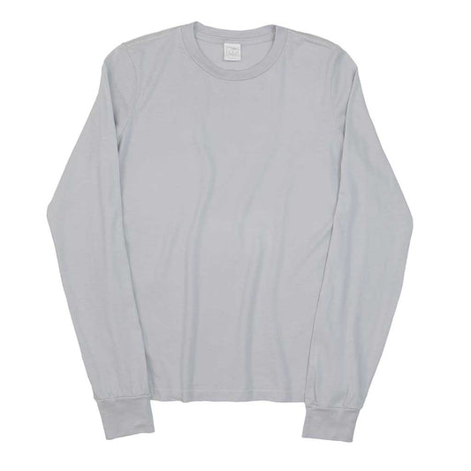 "Peace Store" Long Sleeve Crew Neck Jersey Tee - Rand Silver