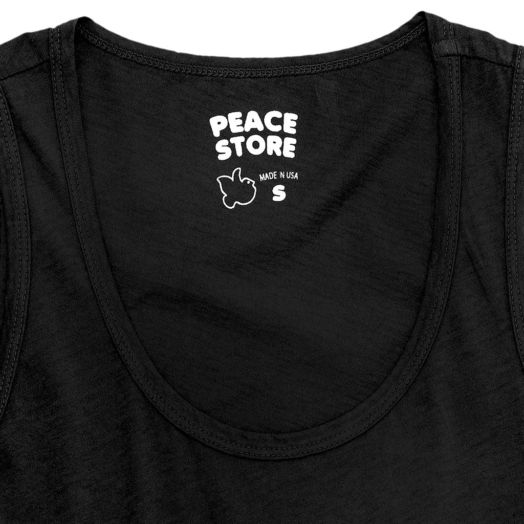 Peace Store Cotton Tank Top - Black