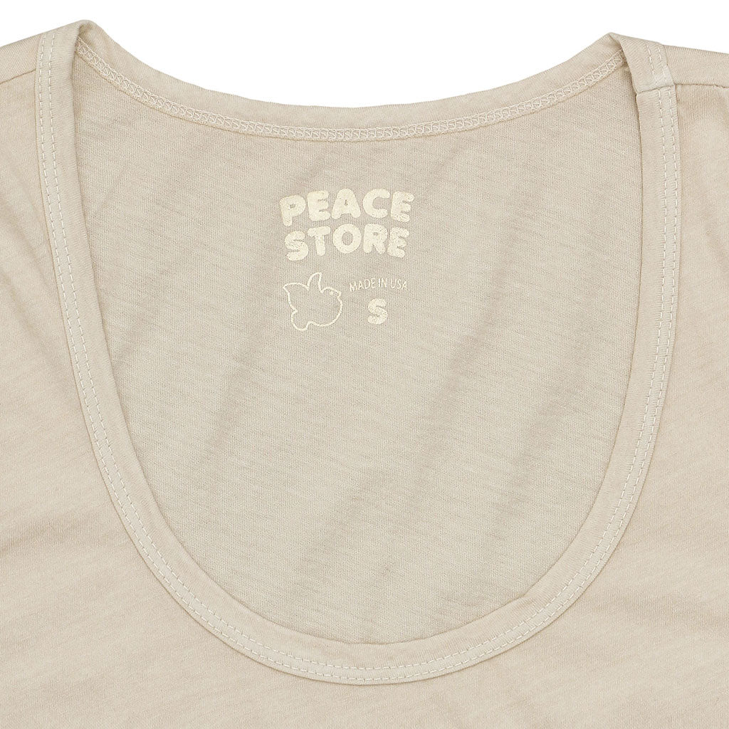 Peace Store Cotton Tank Top  - New Natural