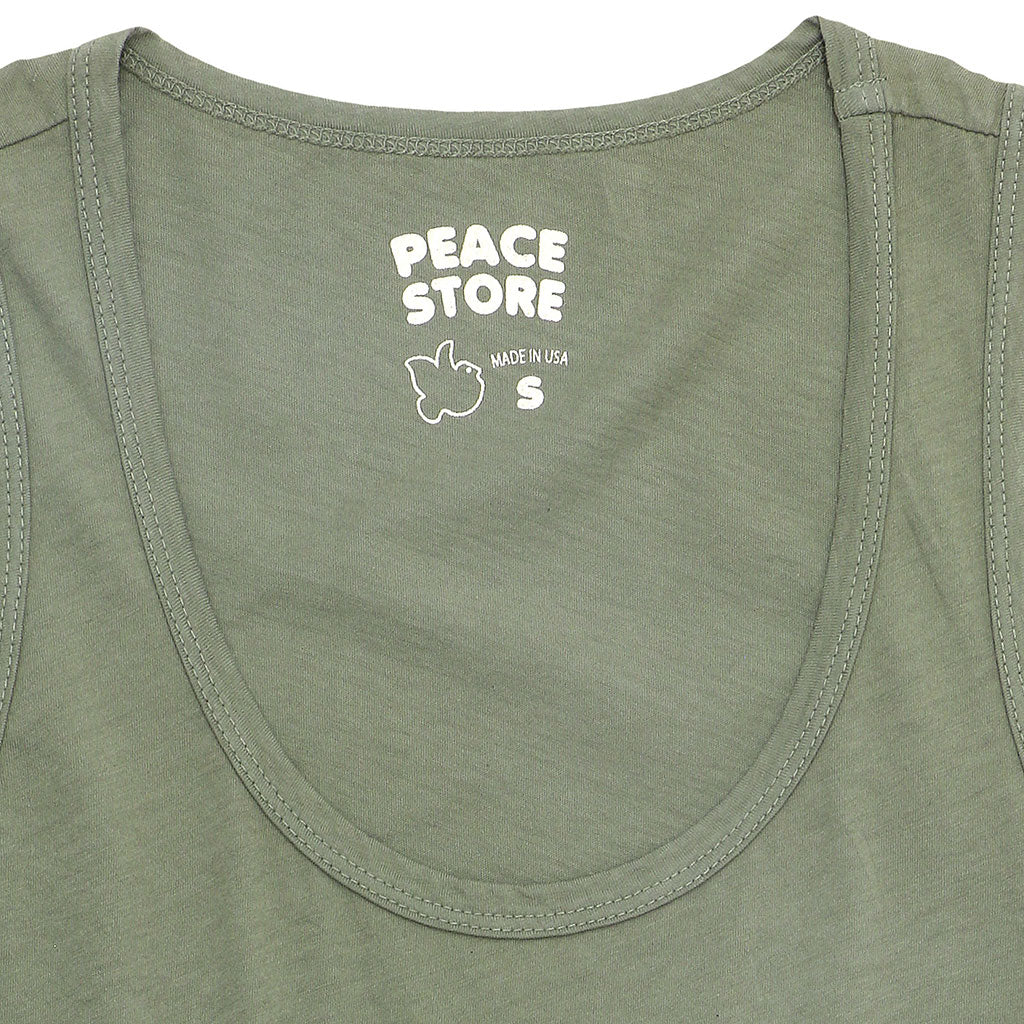 Peace Store Cotton Tank Top  - Celadon