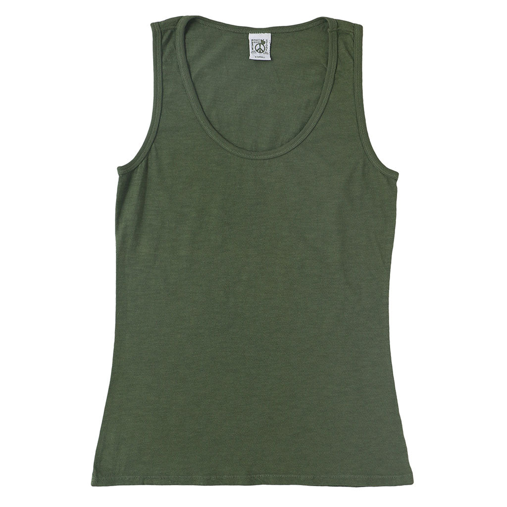 Peace Store Cotton Tank Top  - Old Olive