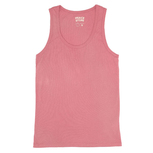 "Peace Store" Cotton Tank Top - Flamingo
