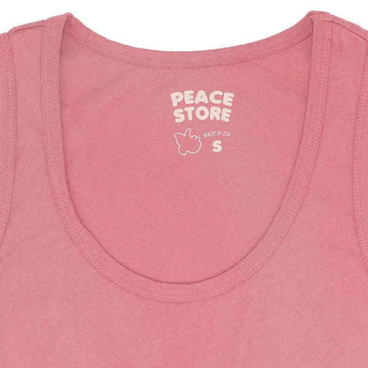 Peace Store Cotton Tank Top - Flamingo