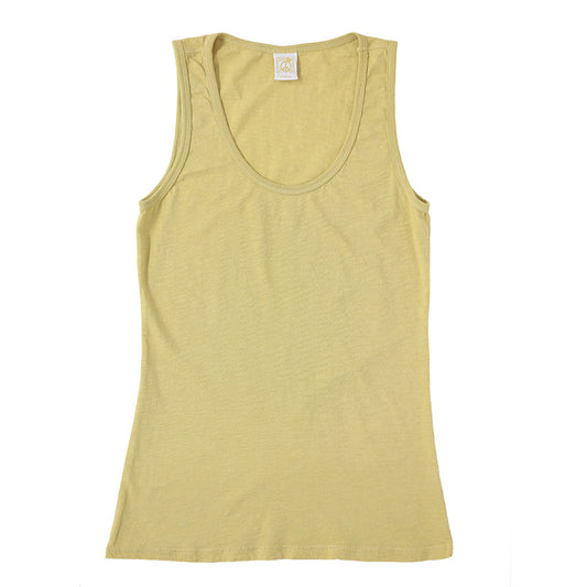 "Peace Store" Cotton Tank Top - Dijon