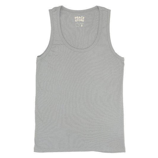 "Peace Store" Cotton Tank Top  - IRON