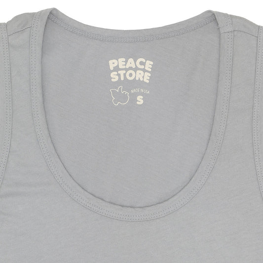 "Peace Store" Cotton Tank Top  - IRON