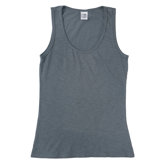 "Peace Store" Cotton Tank Top - Heather Mouse