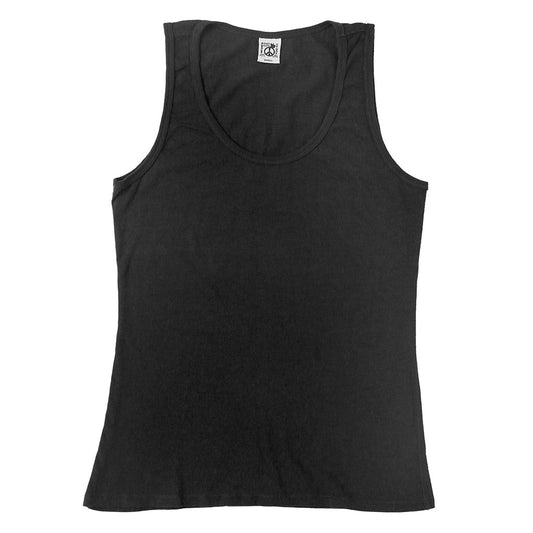 "Peace Store" Cotton Tank Top - Sharp / Black