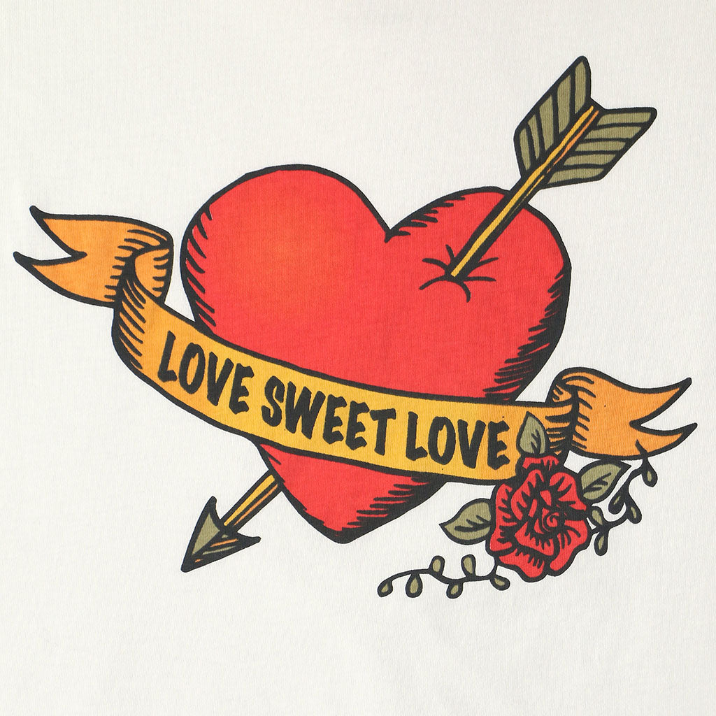 LOVE SWEET LOVE "BRAVE LOVE" Short Sleeve Crew Neck - #1052 White Natural
