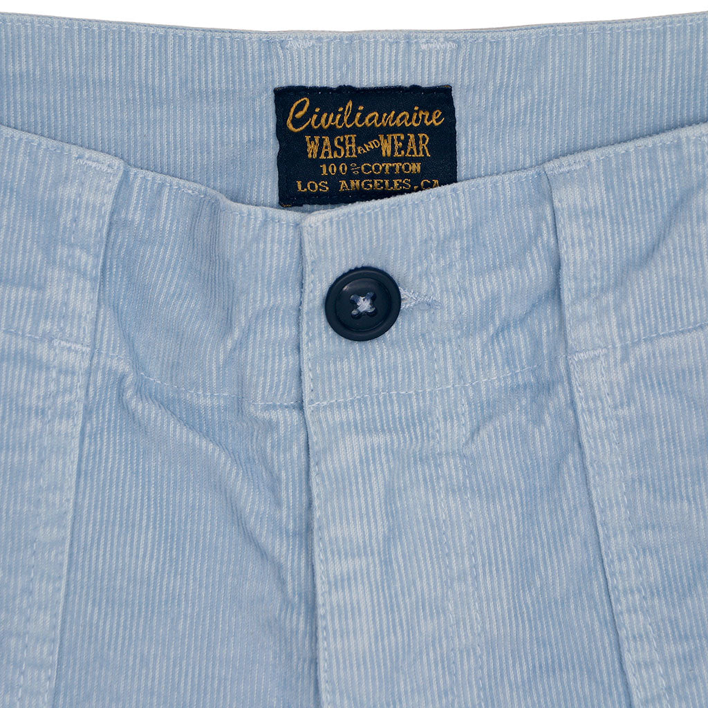 Lightweight Cotton Corduroy 3-Pocket Mili Short - Skyra Blue