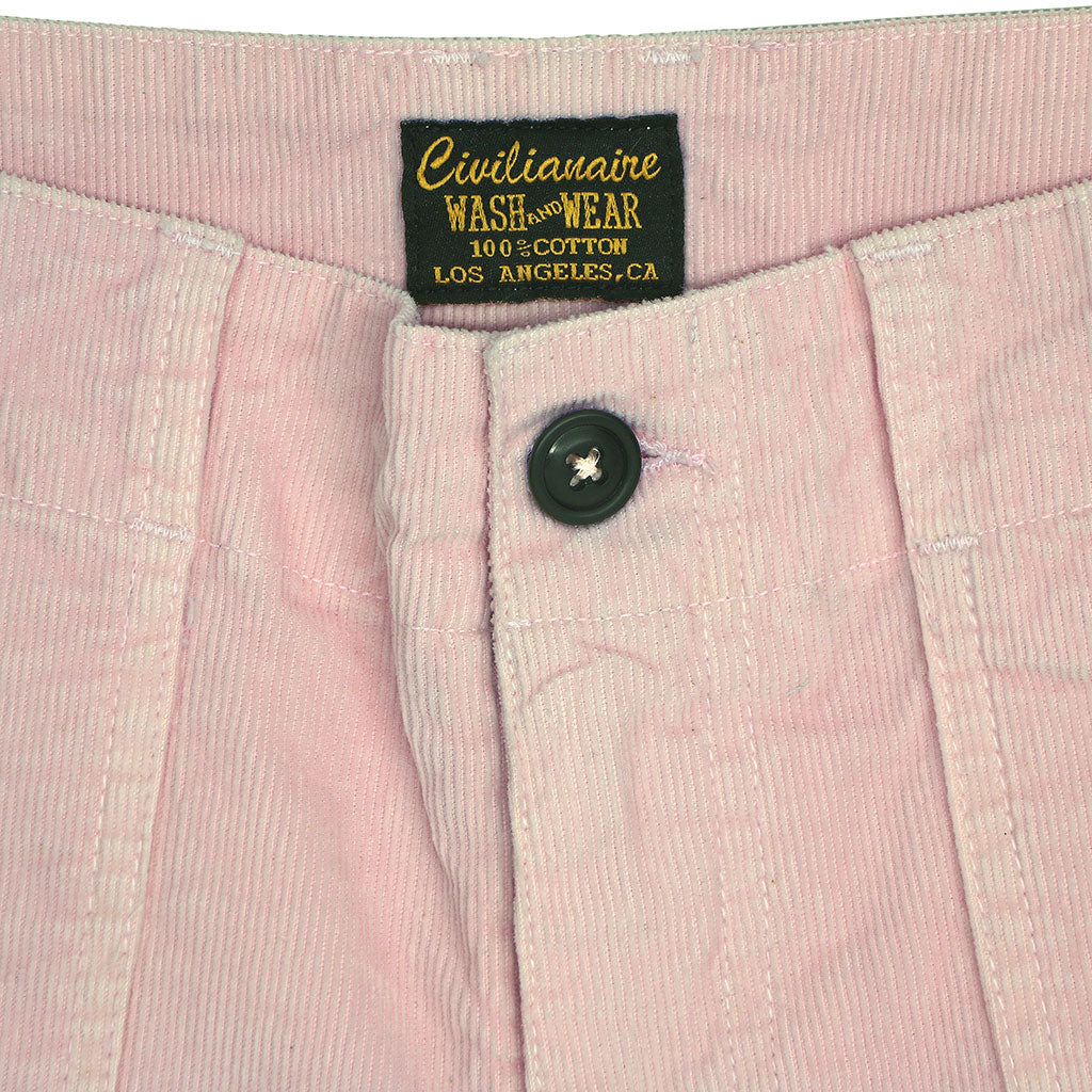 Lightweight Cotton Corduroy 3-Pocket Mili Short - Pink Clover